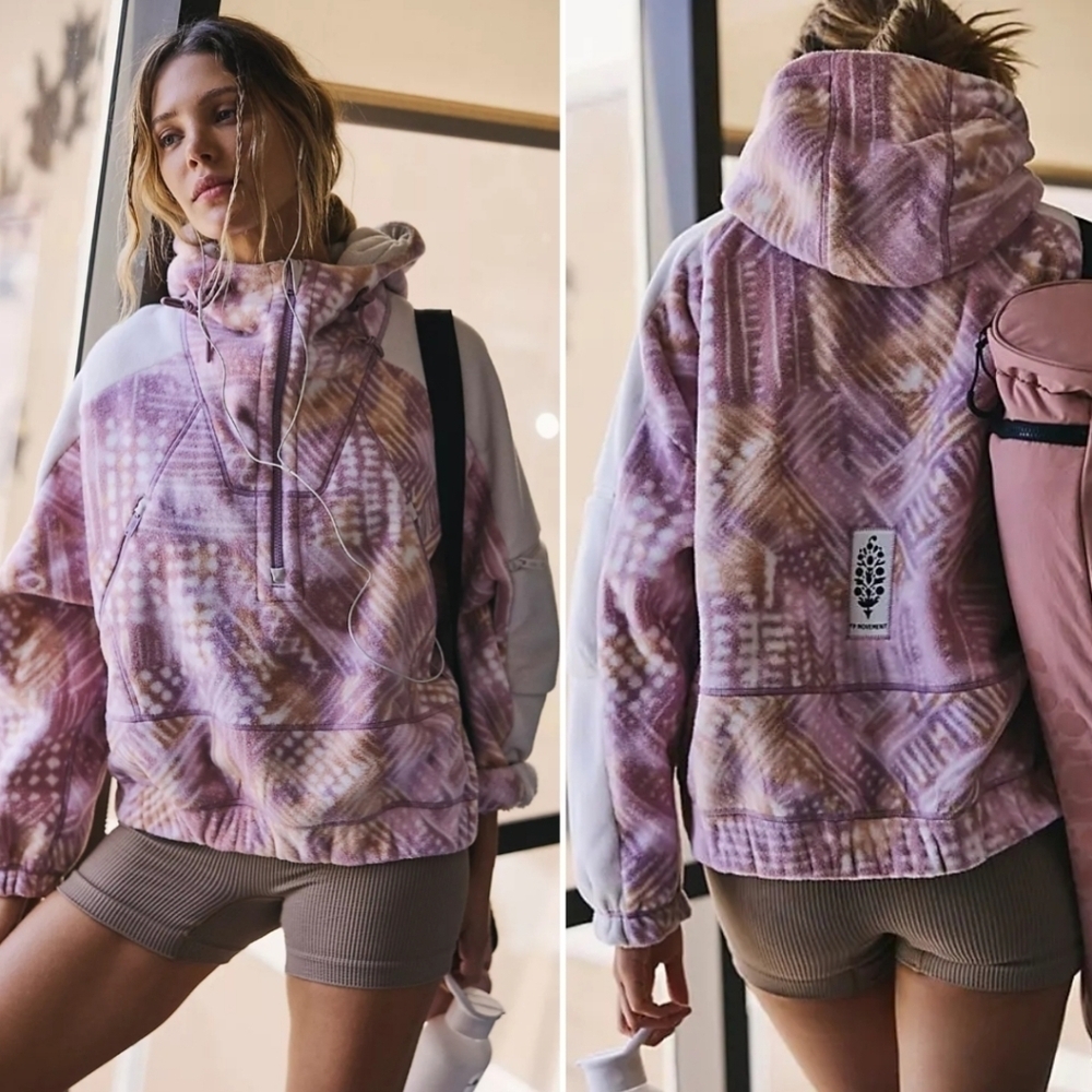 New! Free People Wild And Free Fleece Pullover Jacket